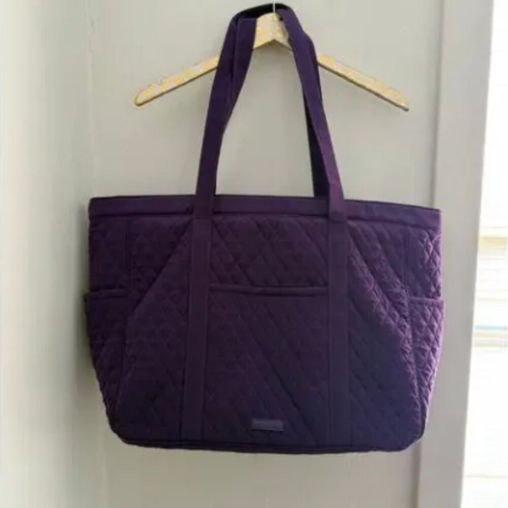 Vera Bradley Get Going Tote in Elderberry NEW